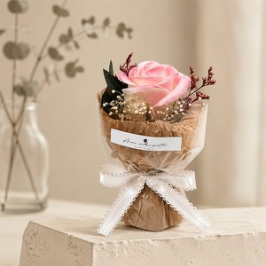Mini Bouquet di Sapone a Forma di <span class=keywords><strong>Rosa</strong></span> Fatto a Mano, Regalo per Migliore Amica, Compleanno, Natale, Festa della Mamma, Ornamento, Fiori Secchi, Souvenir, <span class=keywords><strong>Piante</strong></span> Decorative - Product Image 1