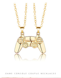 Mwsc — <span class=keywords><strong>collier</strong></span> chaîne doré assorti, contrôleur de jeu, <span class=keywords><strong>collier</strong></span> pour Couple, pendentif magnétique, colliers assortis pour Couples - Product Image 6