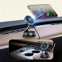 Support de chargeur de voiture sans fil universel 25W à charge rapide avec ventouse à vide 360° °   Support de téléphone magnétique réglable pour voiture avec chargeur