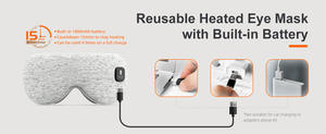 Vochtige Warmte Kompres Elektrische Usb Verwarmde Oogmasker Voor Droge Vermoeide Gezwollen Ogen, Donkere Cirkel, Sinuspijn Drukverlichting - Product Image 5
