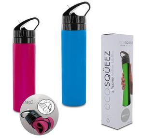 Botella de Agua Deportiva Plegable de Plástico Personalizada, Libre de BPA - Product Image 1
