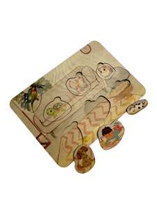 Puzzle en bois unique pour tout-petits, jeu d'association éducatif sur le thème de la vie marine, jouet d'apprentissage Montessori, cadeau préscolaire - Product Image 4