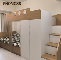 Lit superposé contemporain et durable avec un design de couchage à deux niveaux organisé pour les chambres d'enfants, les écoles, les auberges et les dortoirs