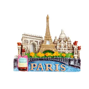 Paires célèbres moules en résine de forme personnalisée aimants pour réfrigérateur Chine usine aimants pour réfrigérateur faits à la main pour souvenirs cadeaux - Product Image 1