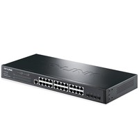 TP-Link TL-SG3428 Switch Gigabit L2+ de 24 Puertos, 4 Gigabit SFP, Sin Ventilador, Omada SDN, Montaje en Rack, VLAN, QoS, CCTV, Red para Oficina y Campus