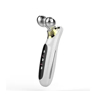 KKS Electric Y Shape Microcurrent 3d Face Lifting Roller Ems Rf Micro Vibrating Facial Lift Body Roller Massager