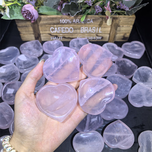 Vendita all'Ingrosso di Ciotole a Forma di Cuore in <span class=keywords><strong>Quarzo</strong></span> <span class=keywords><strong>Rosa</strong></span> Naturale, Oggetti in Cristallo per Decorazione Casa - Product Image 3