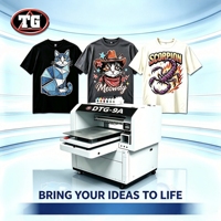 Machine d'impression de t-shirts DTG, imprimante textile directe, système d'encre pigmentée multicolore pour les entreprises de vêtements