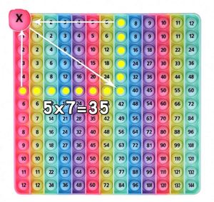 Toysrunner Tableau de Multiplication 12x12 en Silicone pour Bébés, Affiches d'Apprentissage des Maths, Outils Éducatifs Fidget Popper pour Fêtes - Product Image 1