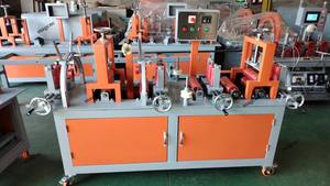 Machine de laminage de film pour profilés de fenêtres et de portes en aluminium à rupture de pont thermique, contrôlée par PLC, <span class=keywords><strong>MAG</strong></span> APL-300, moteur pour profilés irréguliers - Product Image 3