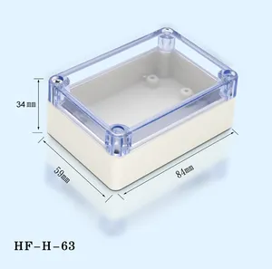 Custom PCB Small Outdoor IP65 Abs Waterproof Power Electric Box Plastic Transparent Cover Case Electronics Power Enclosure