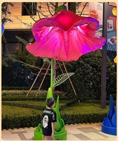 Vv112 Große Induktion blühende Straßen lampe Rose Trompete Automatisches Öffnen und Schließen des Gas modells Flower Park Interactive Device