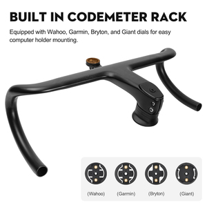 TOSEEK T700 Carbon-Rennrad-Lenker, integriert, 28,6 mm, vollständig interne Kabelführung, <span class=keywords><strong>Di2</strong></span> Aero, ultraleicht, Computerhalterung inklusive, Racing Pro - Product Image 5