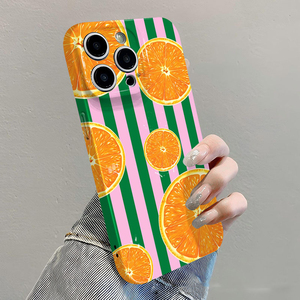 Funda Protectora Rígida para Teléfono Móvil con Diseño de Rayas Verdes y Naranjas, Impresión de Película Fotográfica, para <span class=keywords><strong>iPhone</strong></span> X, Xr, Xs, 11, 12, 13, 14, 15, 16, 17, 18 Pro Max - Product Image 3