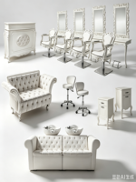 Classique Royal Salon Ensembles Chaise De Coiffure Cheveux Utilisé Chaises D'attente Vente (A05)