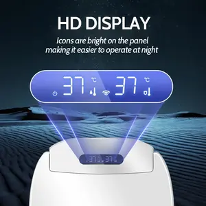 Instant Hot Cleaning 3 Seconds Heated Smart Bidet Toilet Seat Heated Toilet Seat Automatic Night Light