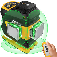 Niveau laser vert 360° DEGLASERS 4D01-F12D, industriel, bricolage, promotionnel, durable, auto-nivelant, construction, grande capacité