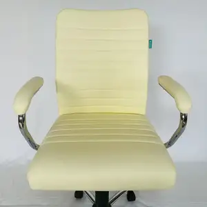 كرسي مكتب من الجلد بلون بني من الألومنيوم من تصميم أرني جاكوبسن Spitfire