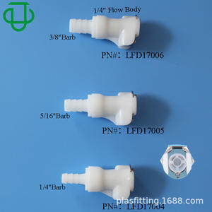 JU LFD17003 POM Plastic <b>Quick</b> <b>Connector</b> T-Shaped With Valve Stop For Rubber Hose 3.2-10.0mm Injection Molding Grade - Product Image 3