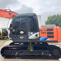 Excavadora de cadenas usada HITACHI ZX120 HIOS con sistema hidráulico de 12 toneladas Zaxis 120 12T para movimiento de tierras urbanas y excavación de zanjas para tuberías