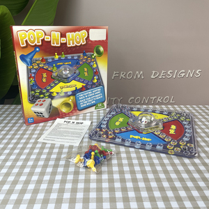 Jeu de société classique en plastique pour enfants, <span class=keywords><strong>d</strong></span>éveloppement de l'intelligence, éducation précoce, jeu <span class=keywords><strong>d</strong></span>'<span class=keywords><strong>échecs</strong></span> volants, Pop N Hop, Dames chinoises - Product Image 2