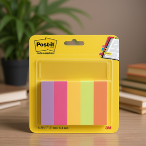 Marcadores de notas adhesivas de 12,7 mm x 44,4 mm, colores surtidos, 5 blocs de 50 hojas cada uno, para marcar páginas y organizar - Product Image 3