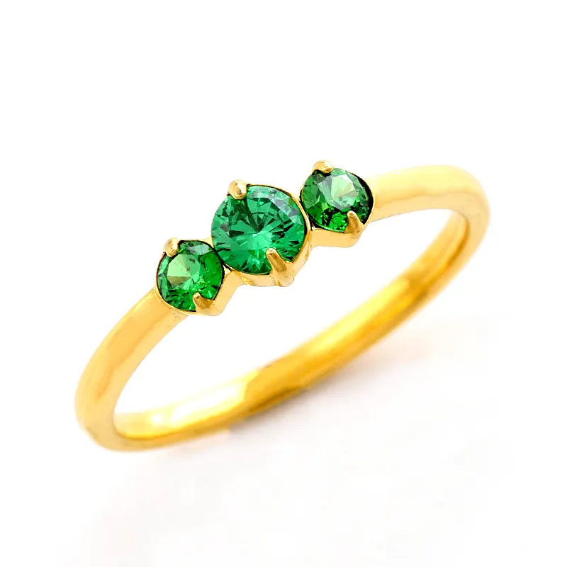 เครื่องประดับตัวอย่างแฟชั่นแหวนสแตนเลสสีทอง18K แหวนแต่งงานแหวนหมั้นสำหรับผู้หญิง