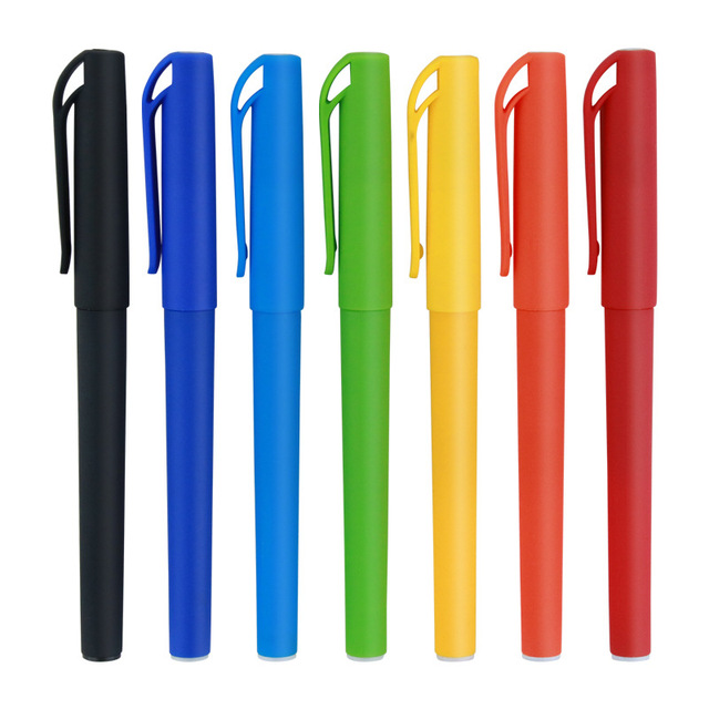 Soft Rubber Gel Ink Ball Pen- Roller Ball Pens With Personalized 0.5mm Black or Blue 0.5mmgel Ink Refill and Custom Logo