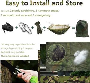 Woqi तेजी से वितरण की गति-खोलने 210 टी <span class=keywords><strong>70D</strong></span> नायलॉन तफ़ता बहुरंगा डबल Camo मच्छर झूला - Product Image 5