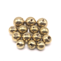 Tapped Brass Ball Internal Thread Hole H62 Solid Metal Sphere Polished Precision Hardware Accessory Fitting Part
