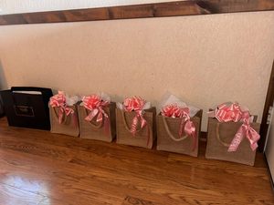 Tote <strong>Bags</strong> Shoulder Reusable Small Burlap Jute Gift <strong>Bags</strong> <strong>for</strong> <strong>Wedding</strong> <strong>Bridesmaid</strong> Mother's <strong>Day</strong> Bachelorette Beach Party - Product Image 5