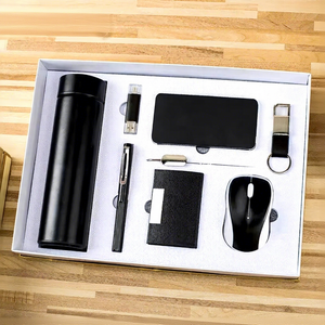 Ensemble <span class=keywords><strong>cadeau</strong></span> de luxe pour le bureau, bloc-notes exécutif 5 en 1 avec souris + porte-cartes + stylo gel + clé USB + tasse isotherme, cadeaux d'entreprise - Product Image 6