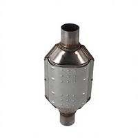 Système d'échappement universel à haut débit pour moteur automobile, catalyseur à trois voies en céramique métallique, grand moteur Euro V OBD