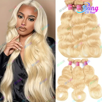 Paquets de cheveux 613 blonds vierges de 40 pouces, cheveux de femmes, cheveux bruts philippins vierges de donneur unique, paquet d'extension de cheveux humains bouclés en vrac