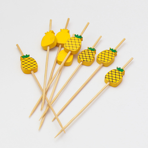 Brochetas Decorativas de Bambú para Barbacoa de Verano, para Frutas Tropicales y <span class=keywords><strong>Camarones</strong></span>, Brochetas Desechables Teppo de 12 cm para Fiestas <span class=keywords><strong>en</strong></span> la Playa - Product Image 1