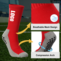 Échantillon gratuit bas quantité minimale de commande hommes Crew Sport Grip chaussettes personnalisé athlétique Football Grip chaussettes anti-dérapant Football chaussette
