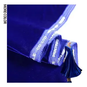 Super Zacht Koningsblauw Geverfd Korea Velour Stof 100% Polyester Geweven Micro Valk Fluwelen 9000 Stof Voor Kleding In China