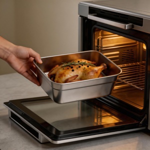 Boîte à lunch portable <span class=keywords><strong>en</strong></span> acier inoxydable authentique avec couvercle <span class=keywords><strong>en</strong></span> <span class=keywords><strong>verre</strong></span>, grande capacité, pour le camping et le stockage des aliments - Product Image 3