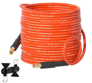 Manguera de Lavado <span class=keywords><strong>a</strong></span> Presión Bear Crystal de 10 m, Serie K, K2-K7, Resistente <span class=keywords><strong>a</strong></span> Explosiones, de PVC con Alambre de Acero, Negra, para Limpieza de Automóviles - Product Image 1
