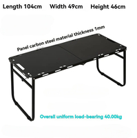 Table pliante moderne en fer, portable, vert militaire, pour le camping et les pique-niques, vente chaude