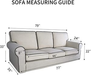 Protector de Muebles Impermeable de Tela de Gamuza, Funda de Sofá Elástica Reversible, Funda de Sofá Acolchada para Venta al por Mayor - Product Image 4