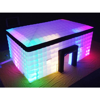 Grande tente de fête gonflable blanche de 28x18 pieds avec éclairage LED pour adultes, événements en plein air, de l'usine Sino Inflatables
