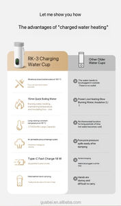 OEM Custom Portable <b>Wireless</b> Boiling Water Kettle Smart USB Battery-powered Rechargeable Insulated Kettle for Travel - Product Image 5