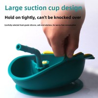 Nouveau bol d'alimentation pour bébé en silicone à compartiments avec ventouse, design de dessin animé pour nourrissons et enfants - Vente en gros disponible