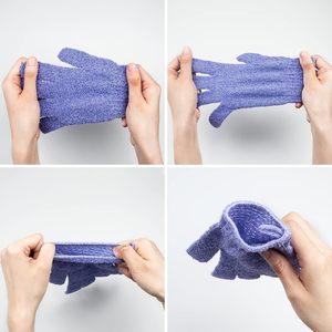 Gants de bain en loofah pour le corps et le visage, exfoliants, éliminateurs de peaux mortes, pour un nettoyage en profondeur et un massage spa sous la douche - Product Image 5