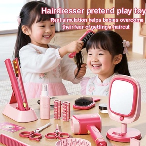Peluquería de juguete <span class=keywords><strong>para</strong></span> <span class=keywords><strong>niñas</strong></span>, 13 Uds., juego de simulación <span class=keywords><strong>para</strong></span> niños, conjunto de belleza <span class=keywords><strong>para</strong></span> vestir <span class=keywords><strong>con</strong></span> estilo, alisador de espejo <span class=keywords><strong>con</strong></span> <span class=keywords><strong>luces</strong></span> y efectos de sonido - Product Image 2