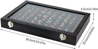 Indien fantaisie 100 fente femmes verre bijoux anneaux petit voyage stockage organisateur boîte emballage luxe personnalisé avec logo