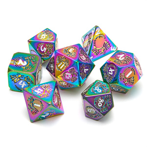 Ensemble <span class=keywords><strong>de</strong></span> dés DND en métal, alliage <span class=keywords><strong>de</strong></span> zinc, dés polyédriques solides avec boîte en métal gratuite pour les <span class=keywords><strong>jeux</strong></span> <span class=keywords><strong>de</strong></span> rôle Dragon et Dungeon D&D - Product Image 4