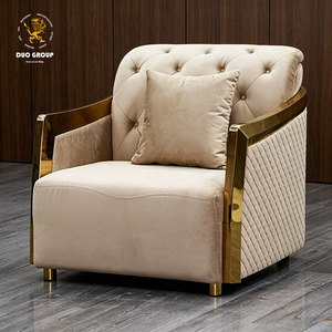 Sofás de Salón de Lujo, 1+2+3 Plazas, Tapizados en Terciopelo, Estilo Chesterfield, Juego de Sofás Seccionales Modernos para Sala de Estar - Product Image 3