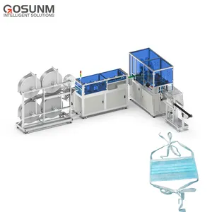 GOUSNM New Disposable Automatic Surgical Tie On Medical Face Mask Making Machine